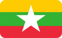 The Flag of Myanmar Rounded Rectangle