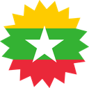 The Flag of Myanmar Star Burst