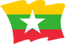 The Flag of Myanmar Wavy II