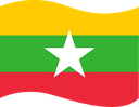 The Flag of Myanmar Wavy I