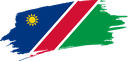 The Flag of Namibia Brushed