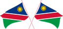 The Flag of Namibia Crossed Flags