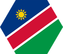 The Flag of Namibia Hexagon I