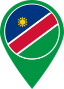 The Flag of Namibia Map Pin