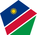 The Flag of Namibia Pentagon