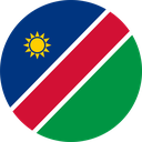 The Flag of Namibia Round