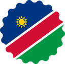 The Flag of Namibia Scallop Circle