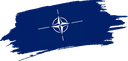 The Flag of NATO Brushed