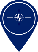 The Flag of NATO Map Pin
