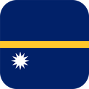 The Flag of Nauru Rounded Square