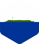 The Flag of Navassa Island Rounded Hexagon