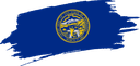 The Flag of Nebraska Brushed