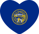 The Flag of Nebraska Heart