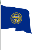 The Flag of Nebraska Pole Flag II