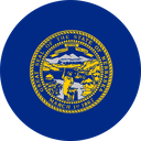 The Flag of Nebraska Round