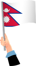 The Flag of Nepal Handheld