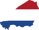 The Flag of Netherlands Map