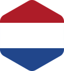 The Flag of Netherlands Rounded Hexagon