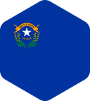 The Flag of Nevada Rounded Hexagon