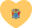 The Flag of New Jersey Heart