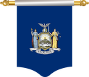 The Flag of New York Hanging Banner I