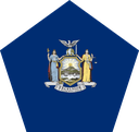 The Flag of New York Pentagon