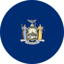 The Flag of New York Round