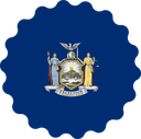The Flag of New York Scallop Circle