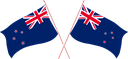 The Flag of New Zealand Crossed Flags