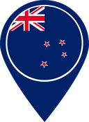 The Flag of New Zealand Map Pin