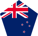 The Flag of New Zealand Pentagon