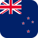 The Flag of New Zealand Rounded Square