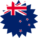The Flag of New Zealand Star Burst