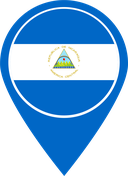 The Flag of Nicaragua Map Pin