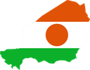 The Flag of Niger Map