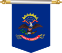 The Flag of North Dakota Hanging Banner III