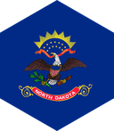 The Flag of North Dakota Hexagon II