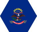 The Flag of North Dakota Hexagon I