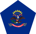The Flag of North Dakota Pentagon