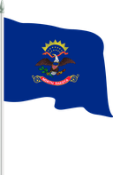 The Flag of North Dakota Pole Flag II