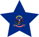 The Flag of North Dakota Star
