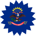 The Flag of North Dakota Star Burst