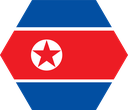 The Flag of North Korea Hexagon I