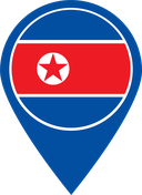 The Flag of North Korea Map Pin
