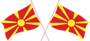 The Flag of North Macedonia Crossed Flags