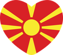The Flag of North Macedonia Heart