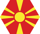 The Flag of North Macedonia Hexagon I