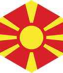 The Flag of North Macedonia Hexagon II
