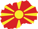 The Flag of North Macedonia Map