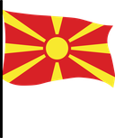 The Flag of North Macedonia Pole Flag III